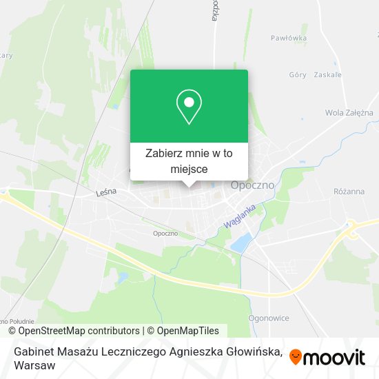 Mapa Gabinet Masażu Leczniczego Agnieszka Głowińska