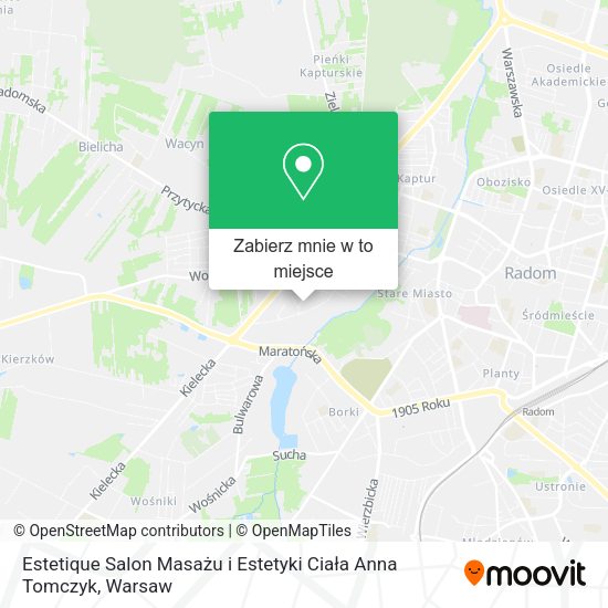 Mapa Estetique Salon Masażu i Estetyki Ciała Anna Tomczyk