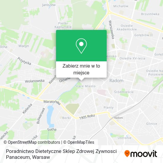 Mapa Poradnictwo Dietetyczne Sklep Zdrowej Zywnosci Panaceum