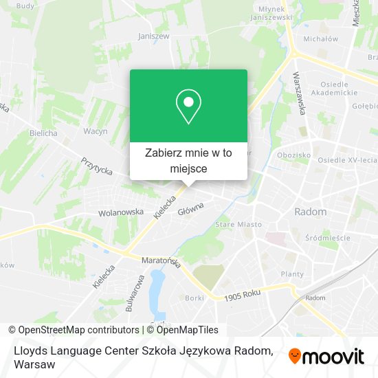 Mapa Lloyds Language Center Szkoła Językowa Radom