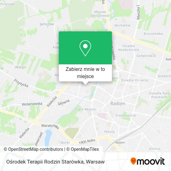 Mapa Ośrodek Terapii Rodzin Starówka