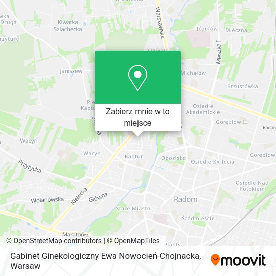 Mapa Gabinet Ginekologiczny Ewa Nowocień-Chojnacka