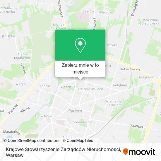 Mapa Krajowe Stowarzyszenie Zarządców Nieruchomosci