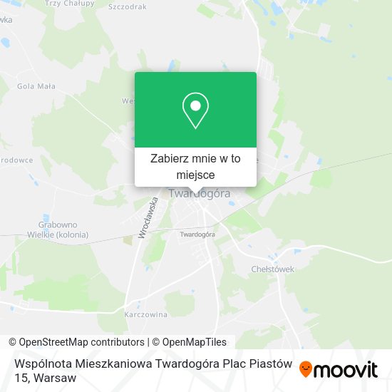 Mapa Wspólnota Mieszkaniowa Twardogóra Plac Piastów 15