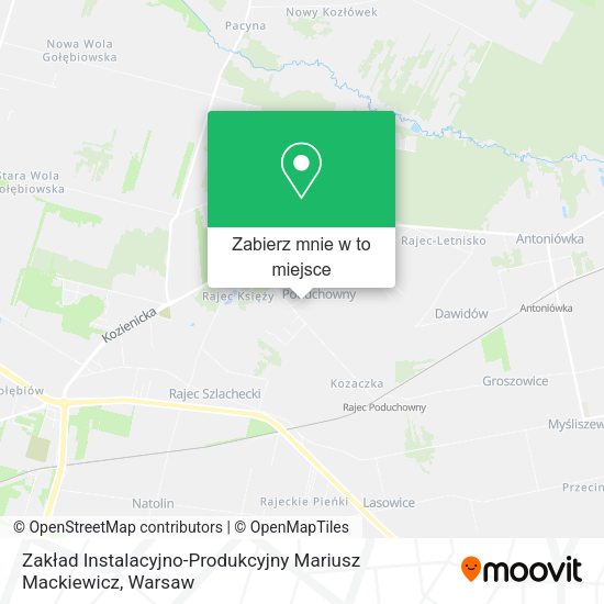 Mapa Zakład Instalacyjno-Produkcyjny Mariusz Mackiewicz