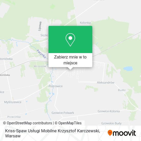 Mapa Kriss-Spaw Usługi Mobilne Krzysztof Karczewski