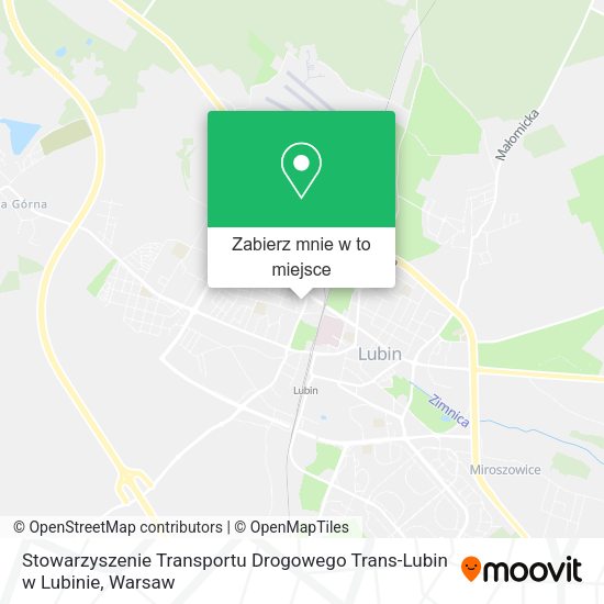 Mapa Stowarzyszenie Transportu Drogowego Trans-Lubin w Lubinie