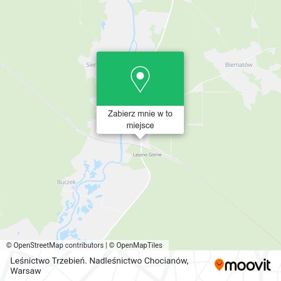 Mapa Leśnictwo Trzebień. Nadleśnictwo Chocianów