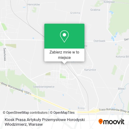 Mapa Kiosk Prasa Artykuły Przemysłowe Horodyski Włodzimierz