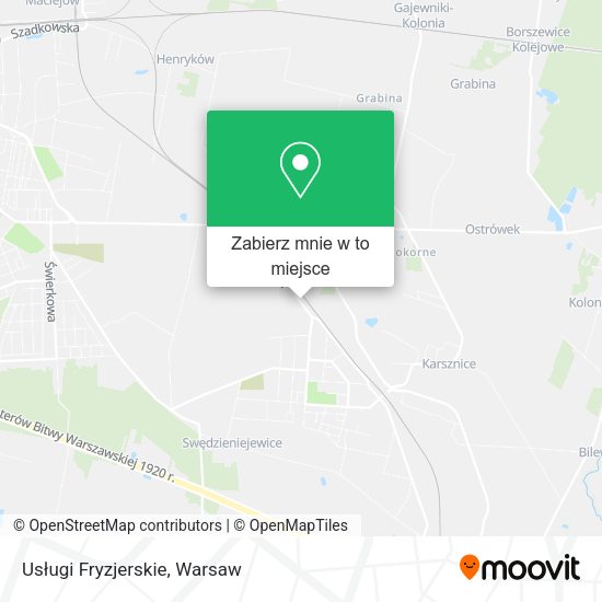 Mapa Usługi Fryzjerskie