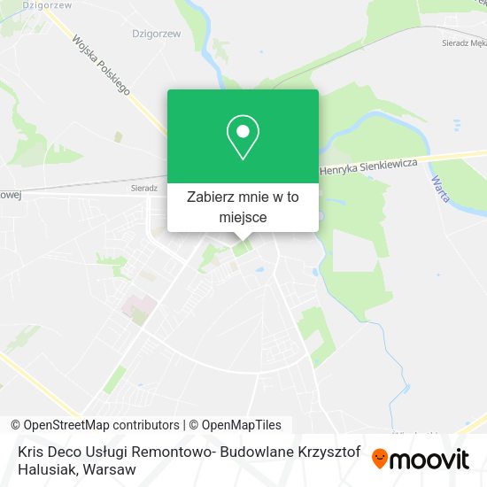 Mapa Kris Deco Usługi Remontowo- Budowlane Krzysztof Halusiak