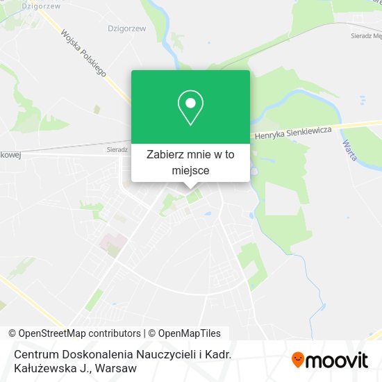 Mapa Centrum Doskonalenia Nauczycieli i Kadr. Kałużewska J.