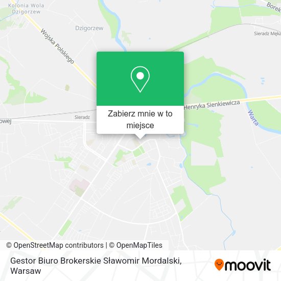 Mapa Gestor Biuro Brokerskie Sławomir Mordalski