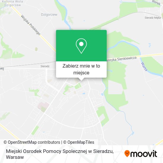 Mapa Miejski Osrodek Pomocy Spolecznej w Sieradzu