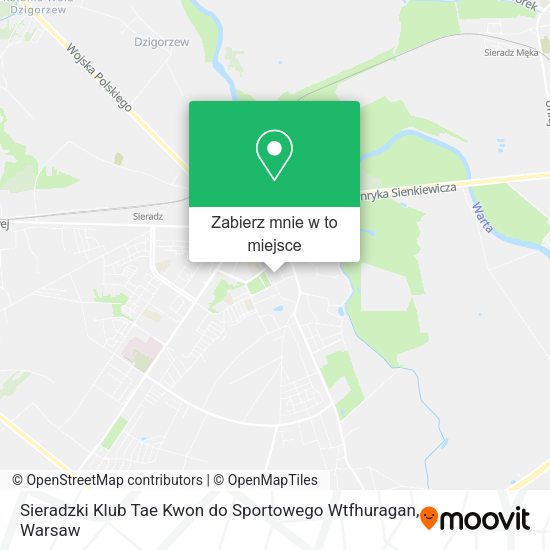 Mapa Sieradzki Klub Tae Kwon do Sportowego Wtfhuragan