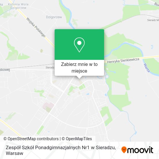 Mapa Zespół Szkół Ponadgimnazjalnych Nr1 w Sieradzu