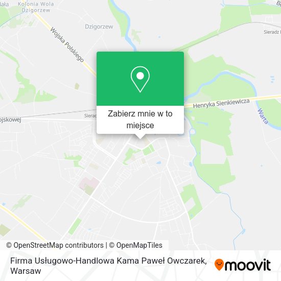 Mapa Firma Usługowo-Handlowa Kama Paweł Owczarek