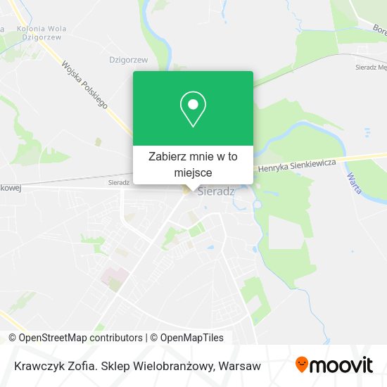 Mapa Krawczyk Zofia. Sklep Wielobranżowy