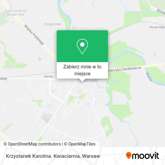 Mapa Krzystanek Karolina. Kwiaciarnia