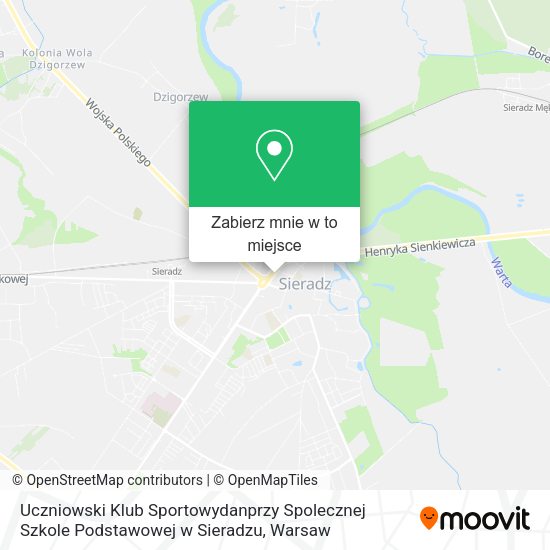 Mapa Uczniowski Klub Sportowydanprzy Spolecznej Szkole Podstawowej w Sieradzu