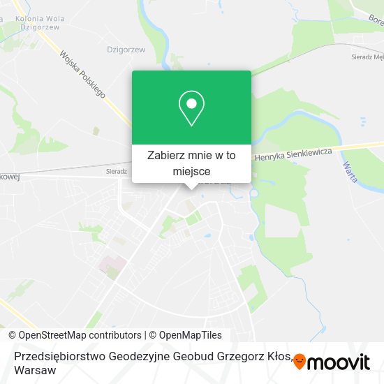 Mapa Przedsiębiorstwo Geodezyjne Geobud Grzegorz Kłos