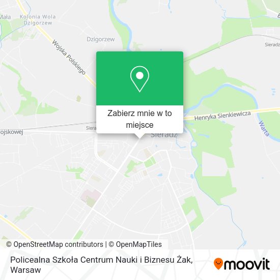 Mapa Policealna Szkoła Centrum Nauki i Biznesu Żak