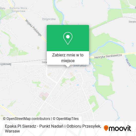 Mapa Epaka.Pl Sieradz - Punkt Nadań i Odbioru Przesyłek