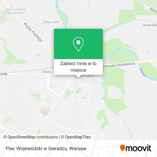 Mapa Plac Wojewódzki w Sieradzu