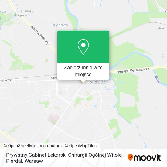 Mapa Prywatny Gabinet Lekarski Chirurgii Ogólnej Witold Pinrdal