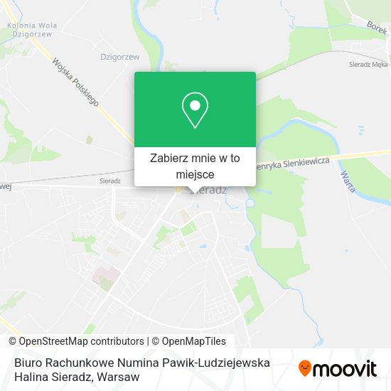 Mapa Biuro Rachunkowe Numina Pawik-Ludziejewska Halina Sieradz