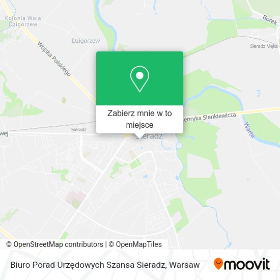 Mapa Biuro Porad Urzędowych Szansa Sieradz