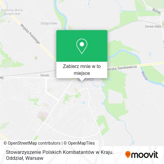 Mapa Stowarzyszenie Polskich Kombatantów w Kraju. Oddział