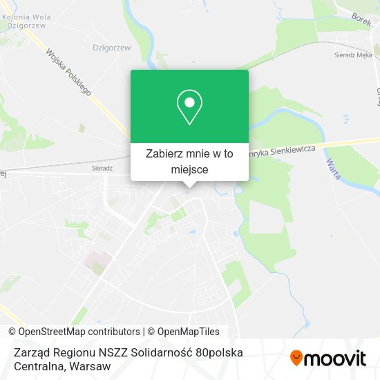 Mapa Zarząd Regionu NSZZ Solidarność 80polska Centralna