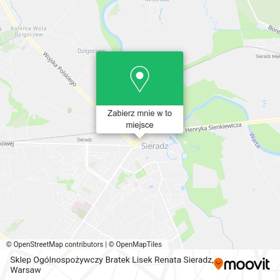 Mapa Sklep Ogólnospożywczy Bratek Lisek Renata Sieradz