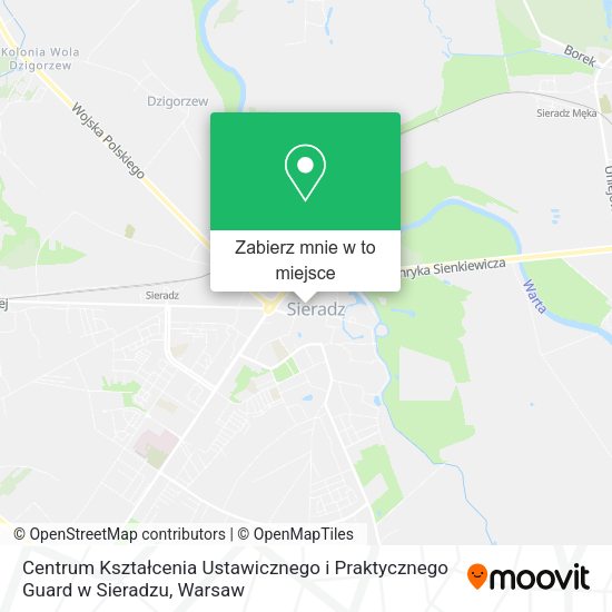 Mapa Centrum Kształcenia Ustawicznego i Praktycznego Guard w Sieradzu