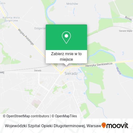 Mapa Wojewódzki Szpital Opieki Długoterminowej