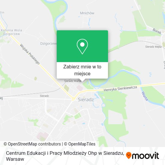 Mapa Centrum Edukacji i Pracy Młodzieży Ohp w Sieradzu