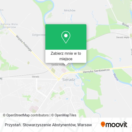 Mapa Przystań. Stowarzyszenie Abstynentów