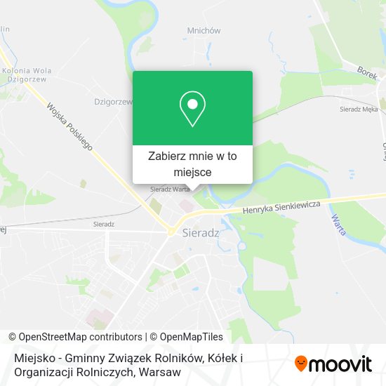 Mapa Miejsko - Gminny Związek Rolników, Kółek i Organizacji Rolniczych