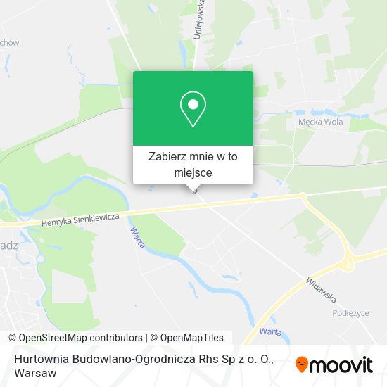 Mapa Hurtownia Budowlano-Ogrodnicza Rhs Sp z o. O.