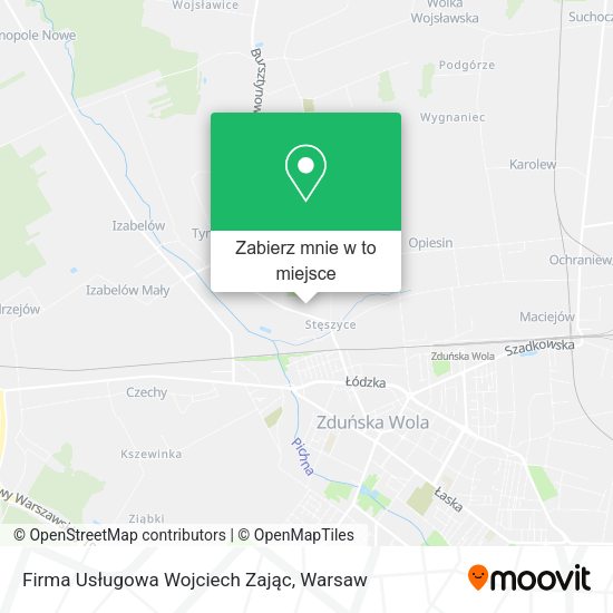 Mapa Firma Usługowa Wojciech Zając