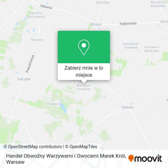 Mapa Handel Obwoźny Warzywami i Owocami Marek Król