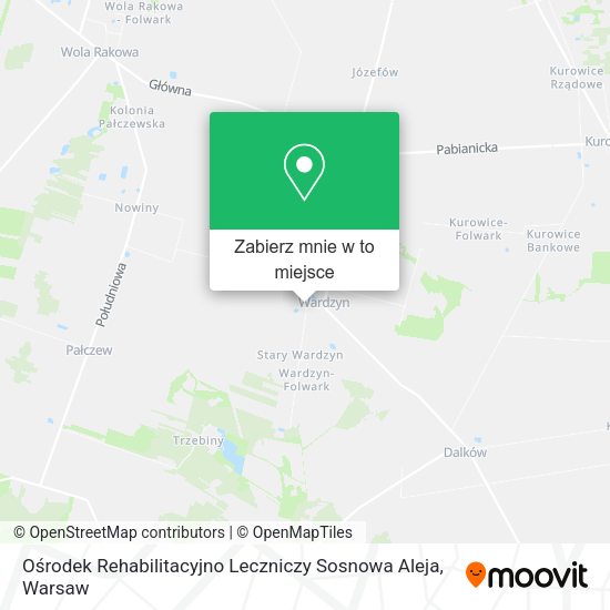 Mapa Ośrodek Rehabilitacyjno Leczniczy Sosnowa Aleja