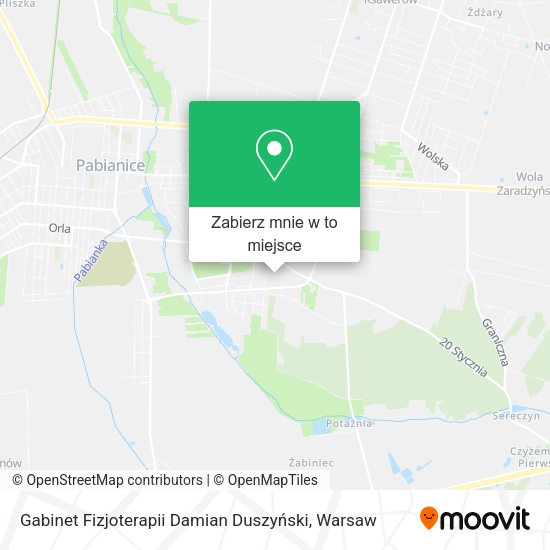 Mapa Gabinet Fizjoterapii Damian Duszyński