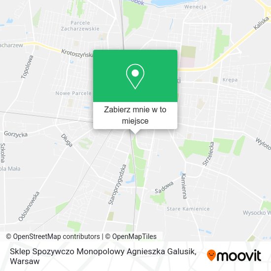 Mapa Sklep Spozywczo Monopolowy Agnieszka Galusik