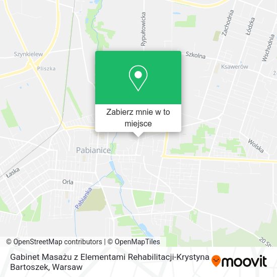 Mapa Gabinet Masażu z Elementami Rehabilitacji-Krystyna Bartoszek