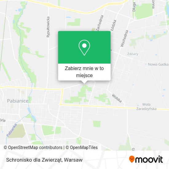 Mapa Schronisko dla Zwierząt