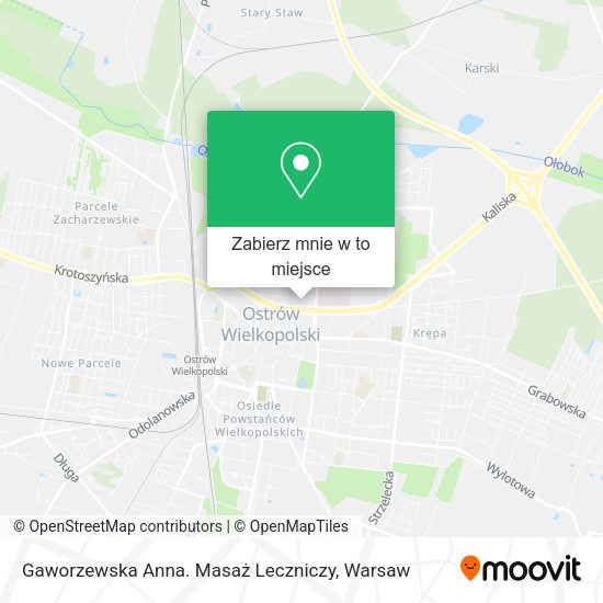 Mapa Gaworzewska Anna. Masaż Leczniczy