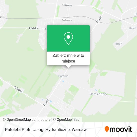 Mapa Patoleta Piotr. Usługi Hydrauliczne