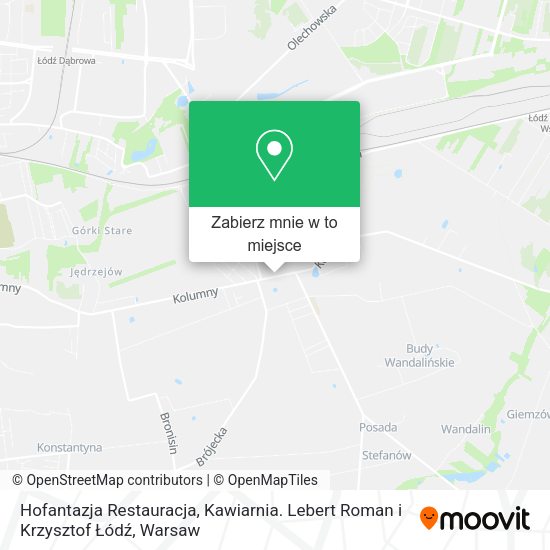 Mapa Hofantazja Restauracja, Kawiarnia. Lebert Roman i Krzysztof Łódź